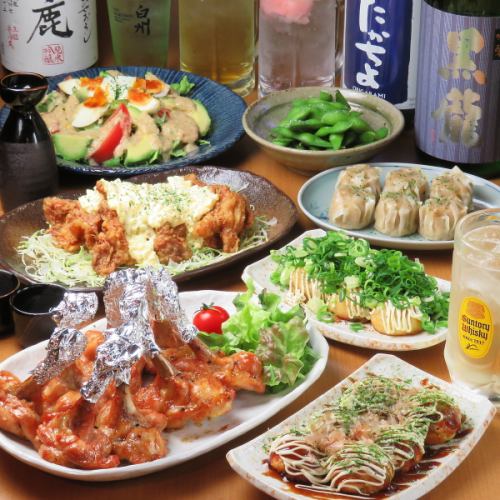 Value ◎ 150 minutes all-you-can-drink ♪ Enjoy not only the famous tulips, but also takoyaki and chicken Nanban ♪ All 7 items 3500 yen