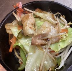 Butter-fried shrimp/Stir-fried vegetables