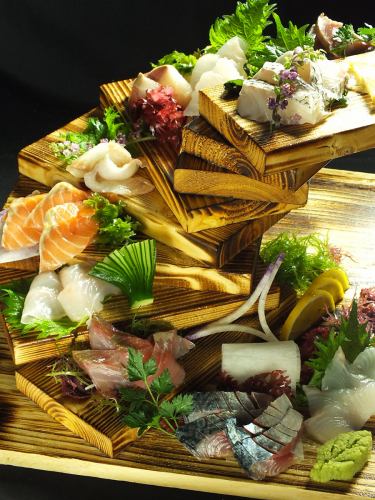 Gorgeous! 10 Pieces of Fresh Fish Staircase☆