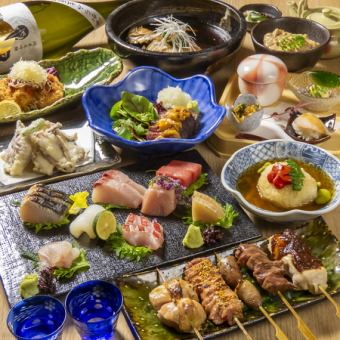 【個室で愉しむ「岡山名物」の数々】店主おまかせ大道会席コース120分飲み放題付 7700円（税込）