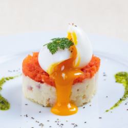 半熟卵とめんたいこのポテトサラダ