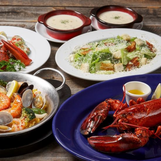 This is a course where you can enjoy live lobster.For 2 people.