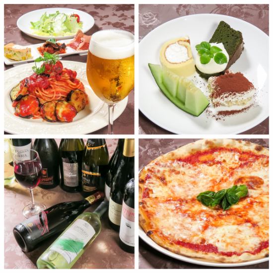 石釜で焼いたピッツァは熱々！リニューアル！８名テーブルを２つご用意しました。