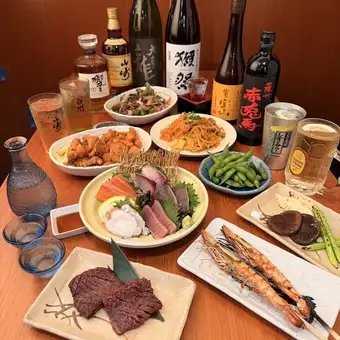 火ノ間　<<彩>>3H生ビール含む飲み放題付き全8品コース 4,980円(税込)
