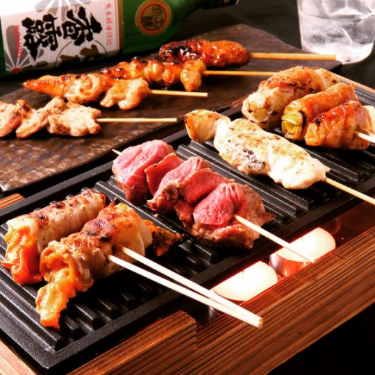 [Taste the delicious yakitori in a private room! Extremely popular! Vegetable-wrapped skewers made with local vegetables!]