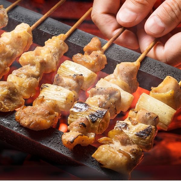 Exquisite charcoal grilled skewers that show off expert technique