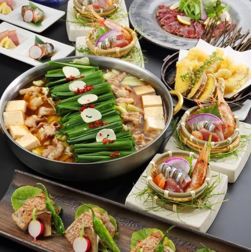 [Includes hot pot and sashimi] 5,500 yen Daimyo course (90 minutes all-you-can-drink included)
