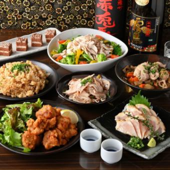 【6,000日圓套餐】使用名古屋交趾的7種豪華料理+2小時無限暢飲6,000日圓（含稅）