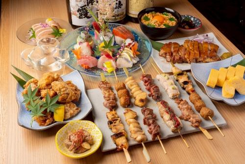【横浜駅近くでの各種宴会に】2名様～ご予約OK！2時間飲み放題付鶏尽くしコース＜全6品3,500円～＞