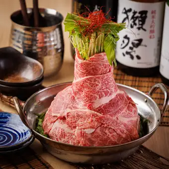  『和牛至福鍋コース』大粒牡蠣や濃厚海老刺身含8品 3時間飲み放題付 6980円⇒5980円