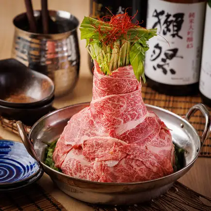  『和牛至福鍋コース』大粒牡蠣や濃厚海老刺身含8品 3時間飲み放題付 6980円⇒5980円