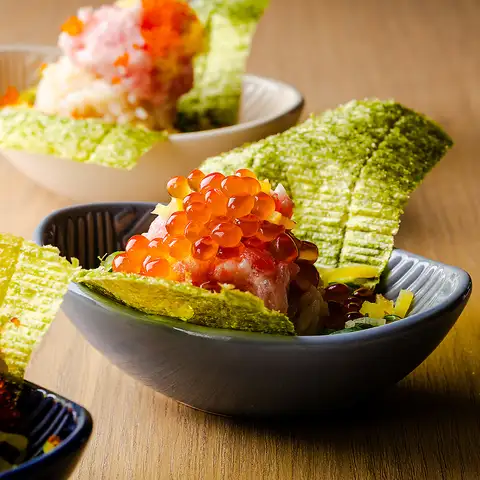 【至福の逸品】厳選された日本酒と相性抜群！まぐろの旨みといくらが弾ける「いくらトロたく」