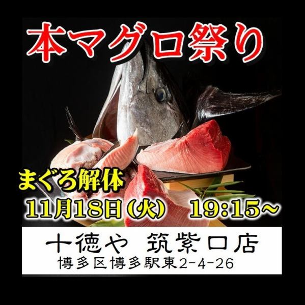 迫力満点!11/18(火)19:15~スタート・まぐろ解体ショー!