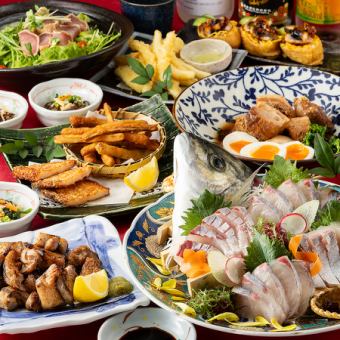 春宴【春風】：鮮活魷魚、烤雞腿、炙烤鮪魚沙拉等（含120分鐘暢飲）