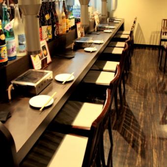 Counter 8 seats.【Gion / Shion Shijo / Kawaramachi / Shijo / Yakiniku / Meat / Steak / Shabu-shabu / Sukiyaki / Meat Bar / Anniversary / Birthday / Date / Entertainment / Girls Association / All-you-can-drink / Banquet】