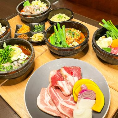 【기간 한정!】 냄비와 볼륨 만점의 야키니쿠를 모두 즐길 수 있었는지 메뉴 "나베 & BBQ"