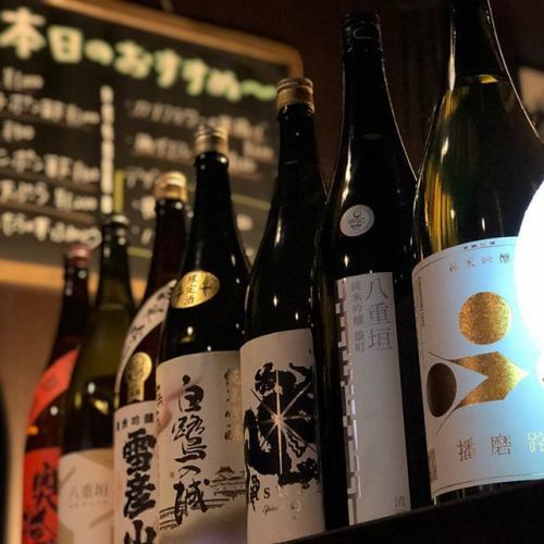 From local sake to rare items to shochu ... A large selection of drinks