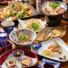 [Individually Served] 5 kinds of sashimi, chicken yuzu salt hotpot, overnight dried fish... Luxury course [120 minutes all-you-can-drink + 9 dishes] 6,000 yen