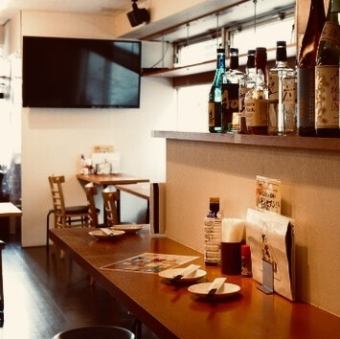 カウンター席もご用意しております。