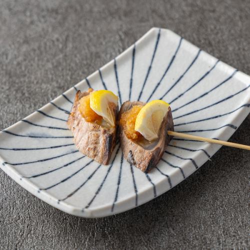 鰹おろしポン酢串焼き炙り