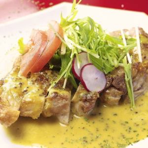 国産ハーブ鶏のグリルステーキ