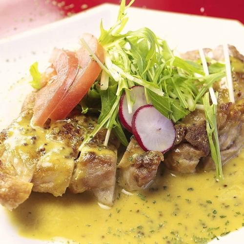国産ハーブ鶏のグリルステーキ