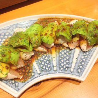 ささみとアボカドのカルパッチョ