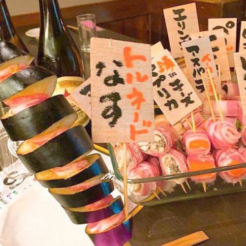 《当店名物☆ヤサイの肉巻き串》