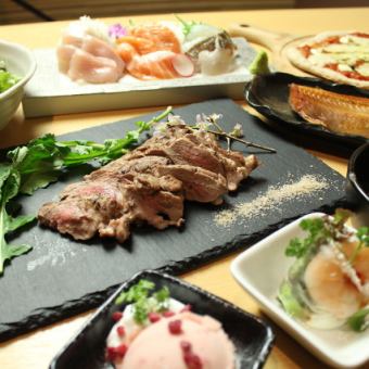 【秘制套餐】主菜9种可选 6,500日元（含税） 含120分钟无限畅饮（LO 105分钟）