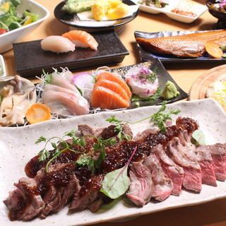 【豪华牛排套餐】10道菜品8,500日元（含税）120分钟无限畅饮（LO 105分钟）