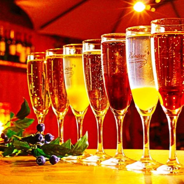 [About 50 kinds of wine are always in stock!] Glass sparkling wine in barrels is also popular☆