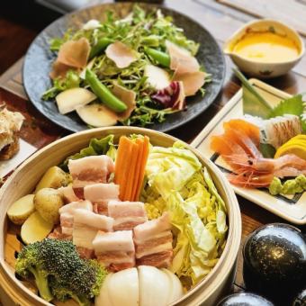 [Luxury course] Additional 500 yen off! 8 dishes including firefly squid and burdock pot rice, no draft beer 2 hours all-you-can-drink 7,000 → 6,000 yen