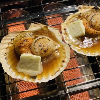 貝付帆立バター正油焼き　1枚