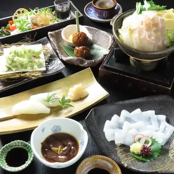 【预约菜单】鱿鱼盛宴怀石料理套餐 *价格：4500日元（含税）