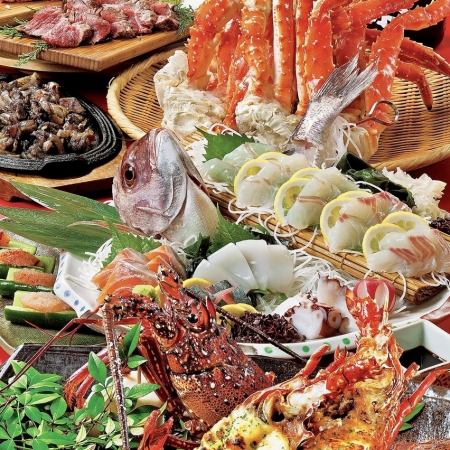 ☆Welcome and farewell party☆ "Premium course" with spiny lobster and snow crab, all-you-can-drink local sake♪ 7,000 yen including 2.5 hours of all-you-can-drink