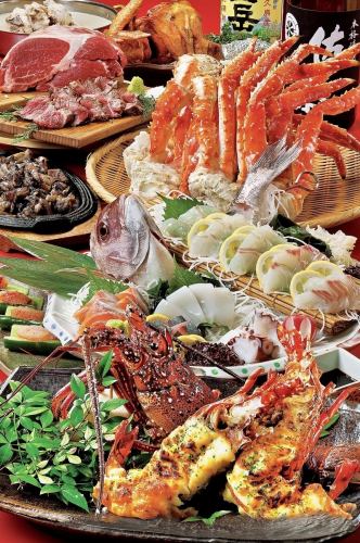 ☆Special banquet☆ Spiny lobster/Saga beef/Snow crab "Premium course" Premium all-you-can-drink for 2.5 hours with extended all-you-can-drink for 7,000 yen