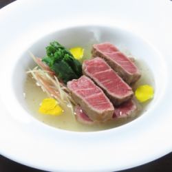 牛ヘレ肉の銀案かけ