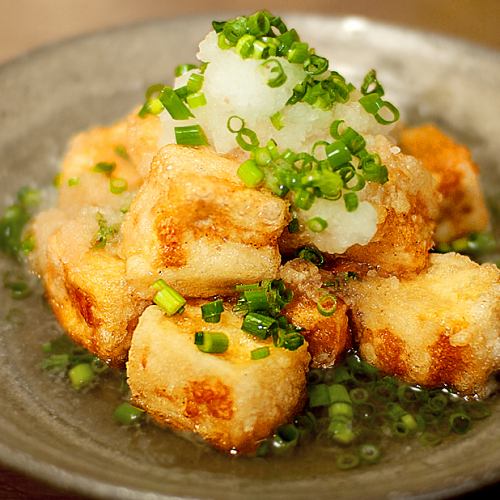 lightly deep-fried tofu