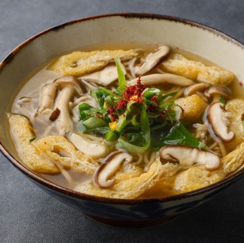 きのこと虎鶏蕎麦(温)