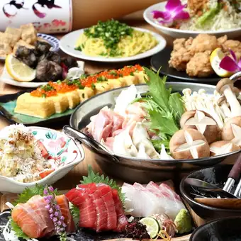 【鸡肉套餐】含2小时畅饮 ◆ 共11道菜，5000日元（含税）
