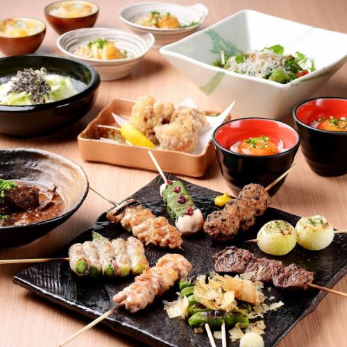 Enjoy the exquisite yakitori grilled by artisans! The original brand thighs are a must-try!