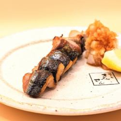 秋刀魚の炭焼き串(半身)＜1本＞