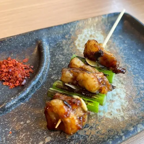 Beef offal stamina garlic skewers