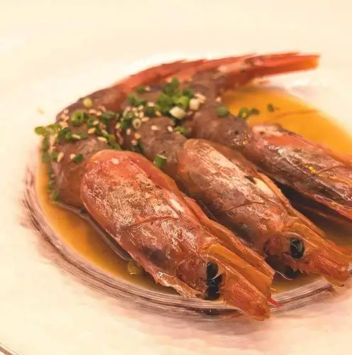 Charcoal-grilled marinated shrimp (1 serving, 3 pieces)