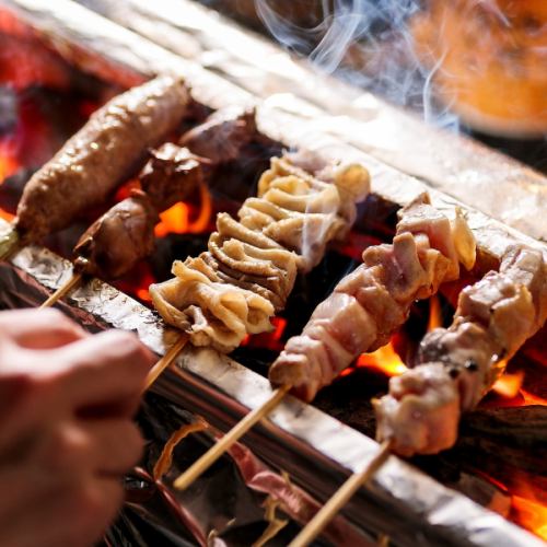 こだわりの本格炭火焼き鳥