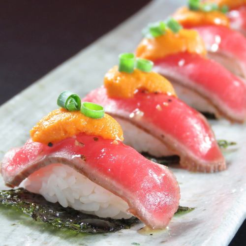 Wagyu sea urchin sushi