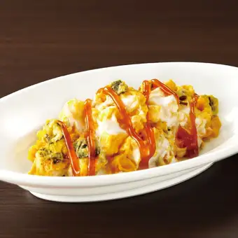 Fluffy and creamy pumpkin salad