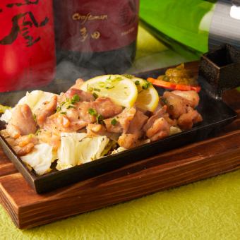 烤本地鸡和高地卷心菜