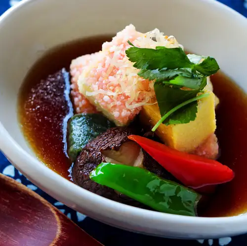 Deep-fried Kyoto-style wheat gluten and tofu