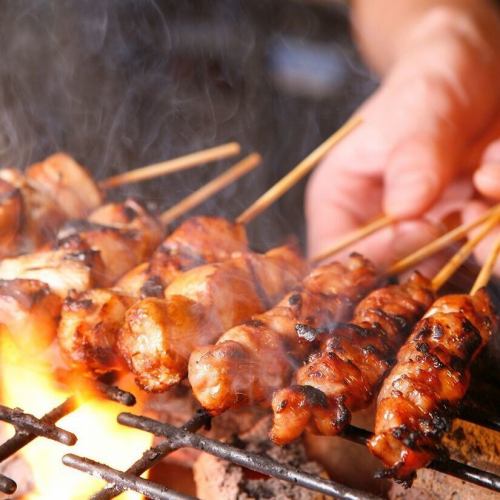 Delicious! Assorted charcoal grilled yakitori